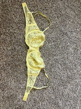 Free People Yellow Lace Underwire Bra